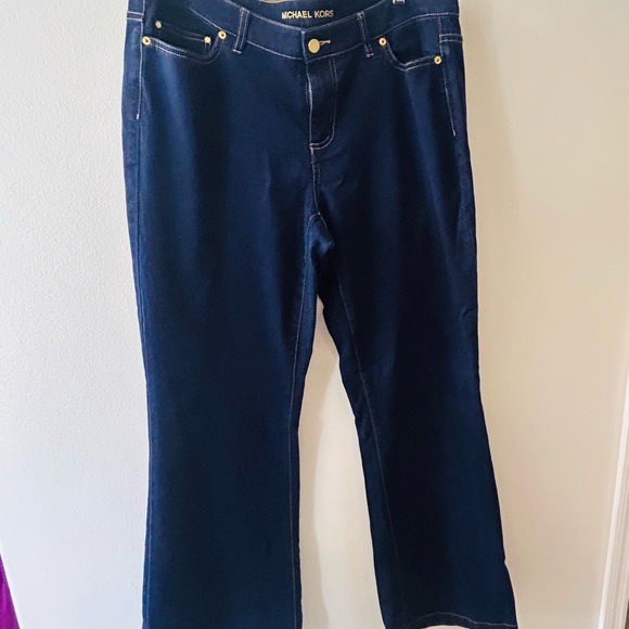 Michael Kors Dark Blue Flare Jeans - Picture 6 of 7